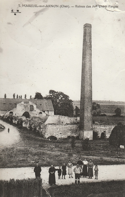 Image montrant les ruines des forges de Mareuil